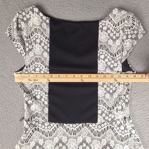 Candies Dress Womens Large White Floral Mini Embroidered‎ Scoop Neck - Picture 11 of 16